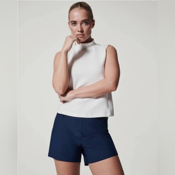 Women's Spanx Sunshine Pull-on Shorts, Navy, Medium, Pre-owned - Picture 1 of 10